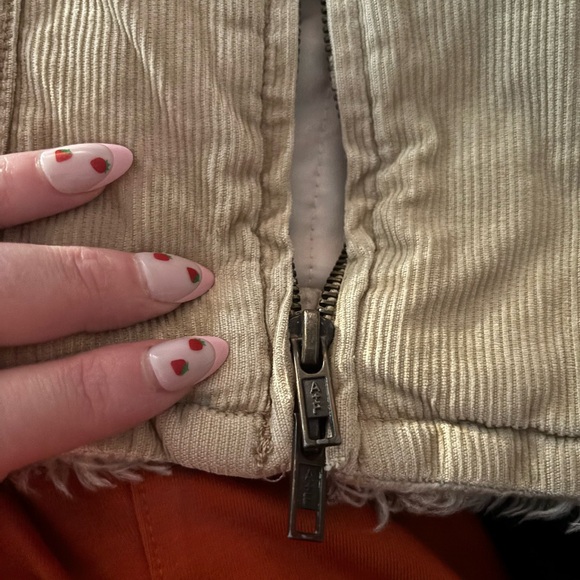 Abercrombie & Fitch Cream Sherpa Jacket Size Large A00319 - Picture 8 of 12